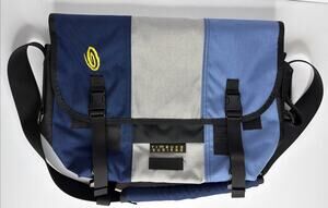 Timbuk2 Classic Messenger Bag Colorblock Blue Gray Black Crossbody Medium